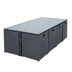 8-12 Seater rattan garden table set - Vasto 12