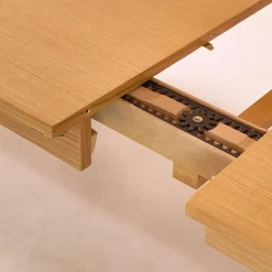 6-10 seater rectangular extendable dining table, rubberwood and oak veneer