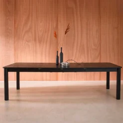 6-10 seater rectangular extendable dining table, rubberwood and oak veneer