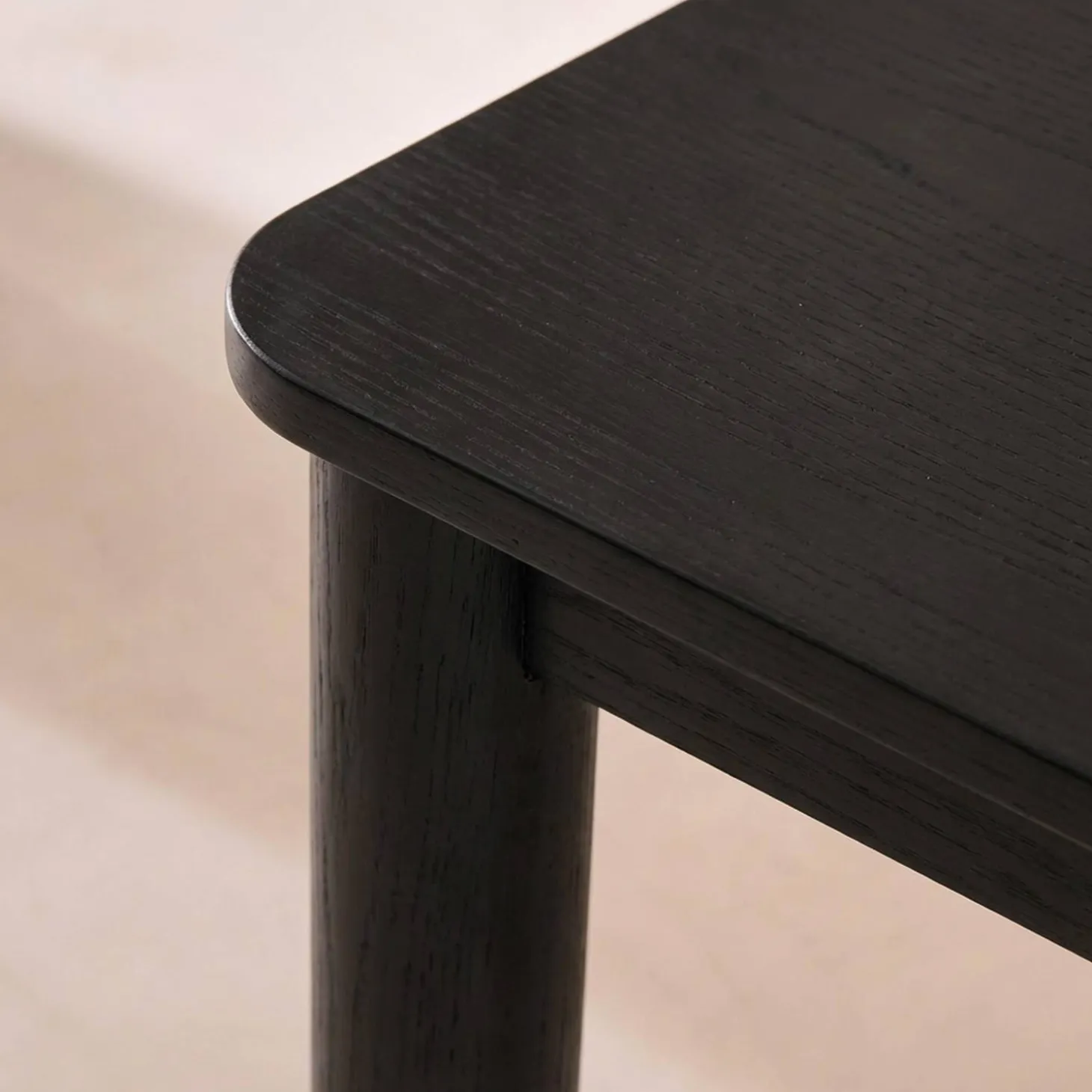 6-10 seater rectangular extendable dining table, rubberwood and oak veneer