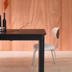 6-10 seater rectangular extendable dining table, rubberwood and oak veneer