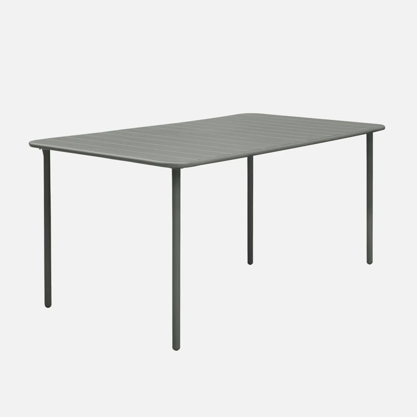 6-8 seater rectangular steel garden table