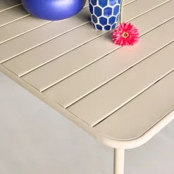 6-8 seater rectangular steel garden table