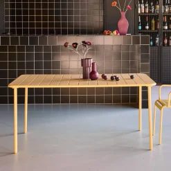 6-8 seater rectangular steel garden table