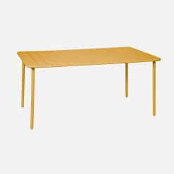 6-8 seater rectangular steel garden table