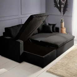 3-seater reversible corner sofa bed with storage