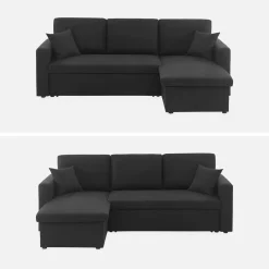 3-seater reversible corner sofa bed with storage
