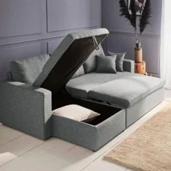 3-seater reversible corner sofa bed with storage
