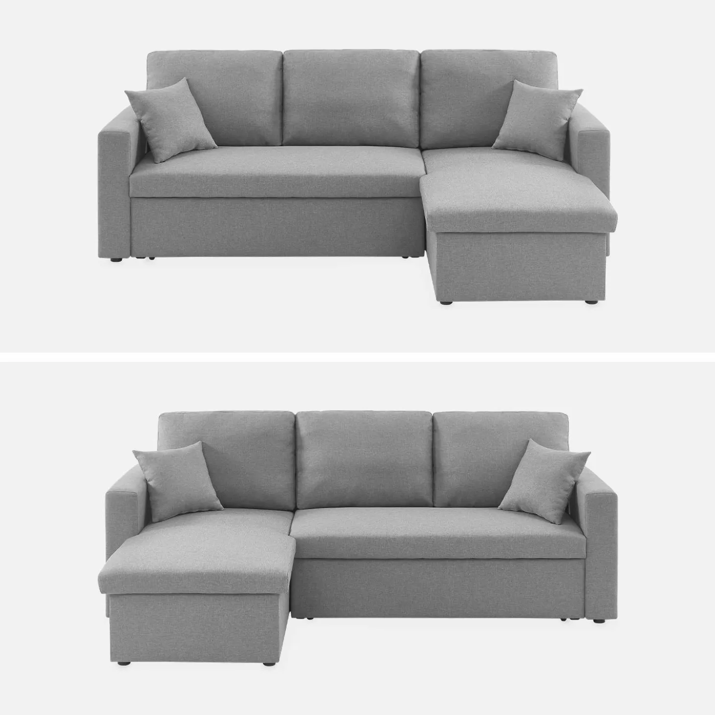 3-seater reversible corner sofa bed with storage