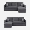 3-seater reversible corner sofa bed with storage