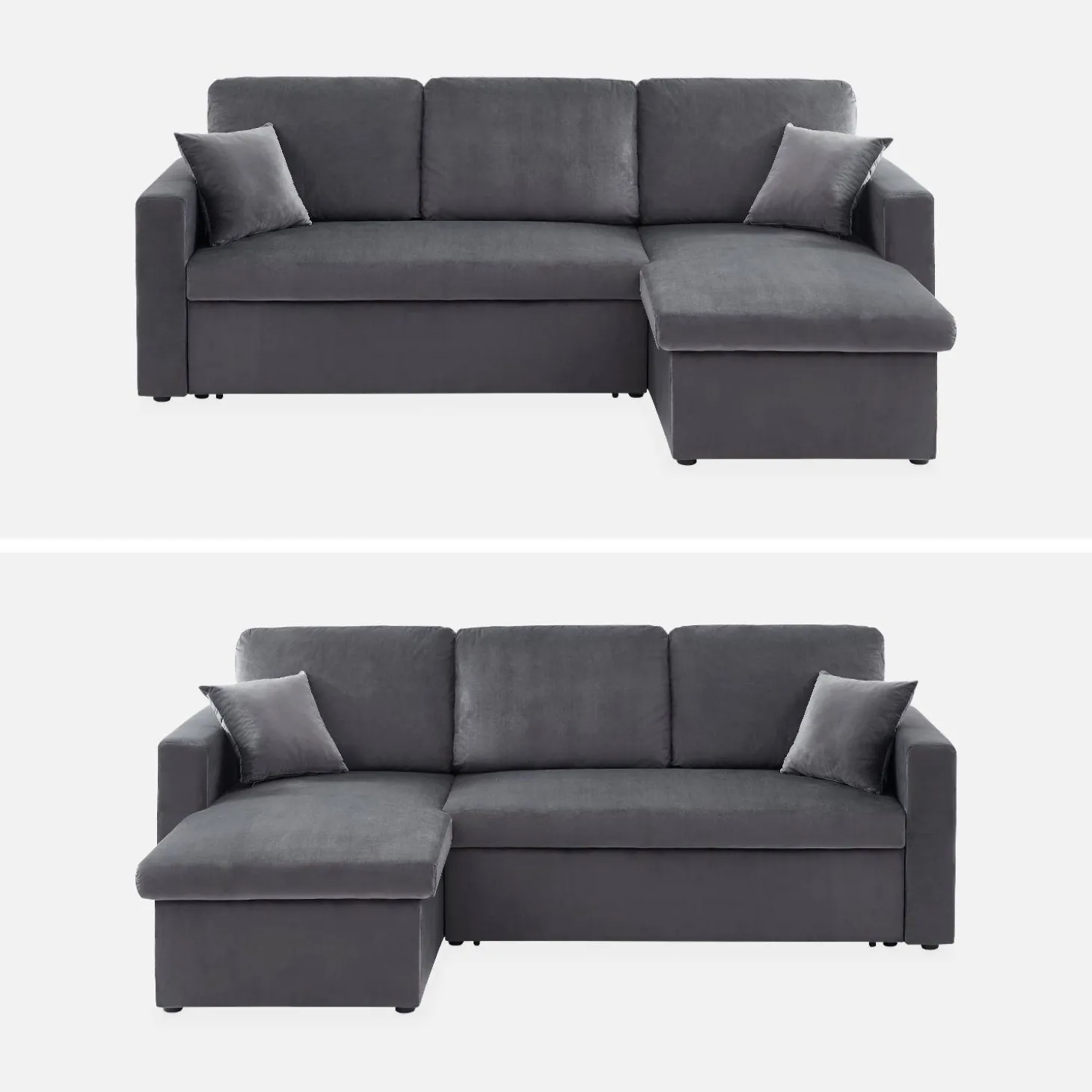 3-seater reversible corner sofa bed with storage