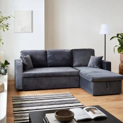 3-seater reversible corner sofa bed with storage
