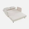 2-seater scandinavian convertible sofa with boucle fabric