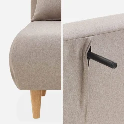 2-seater scandi-style folding sofa bed