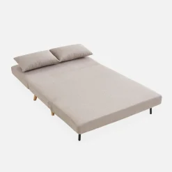 2-seater scandi-style folding sofa bed