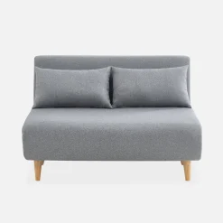 2-seater scandi-style folding sofa bed