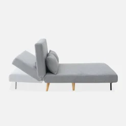 2-seater scandi-style folding sofa bed
