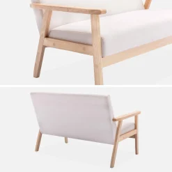 2-seater scandi-style loveseat sofa
