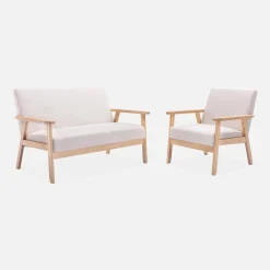 2-seater scandi-style loveseat sofa