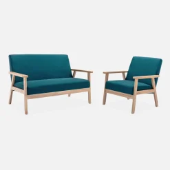 2-seater scandi-style loveseat sofa