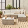 4-seater self-assembly polyrattan garden sofa set