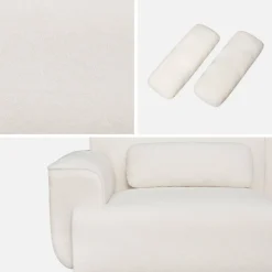 3-seater sofa in boucle fabric