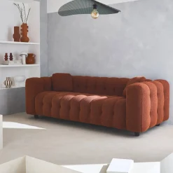 3-seater sofa, upholstered in textured boucle fabric
