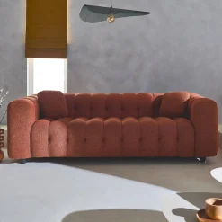 3-seater sofa, upholstered in textured boucle fabric