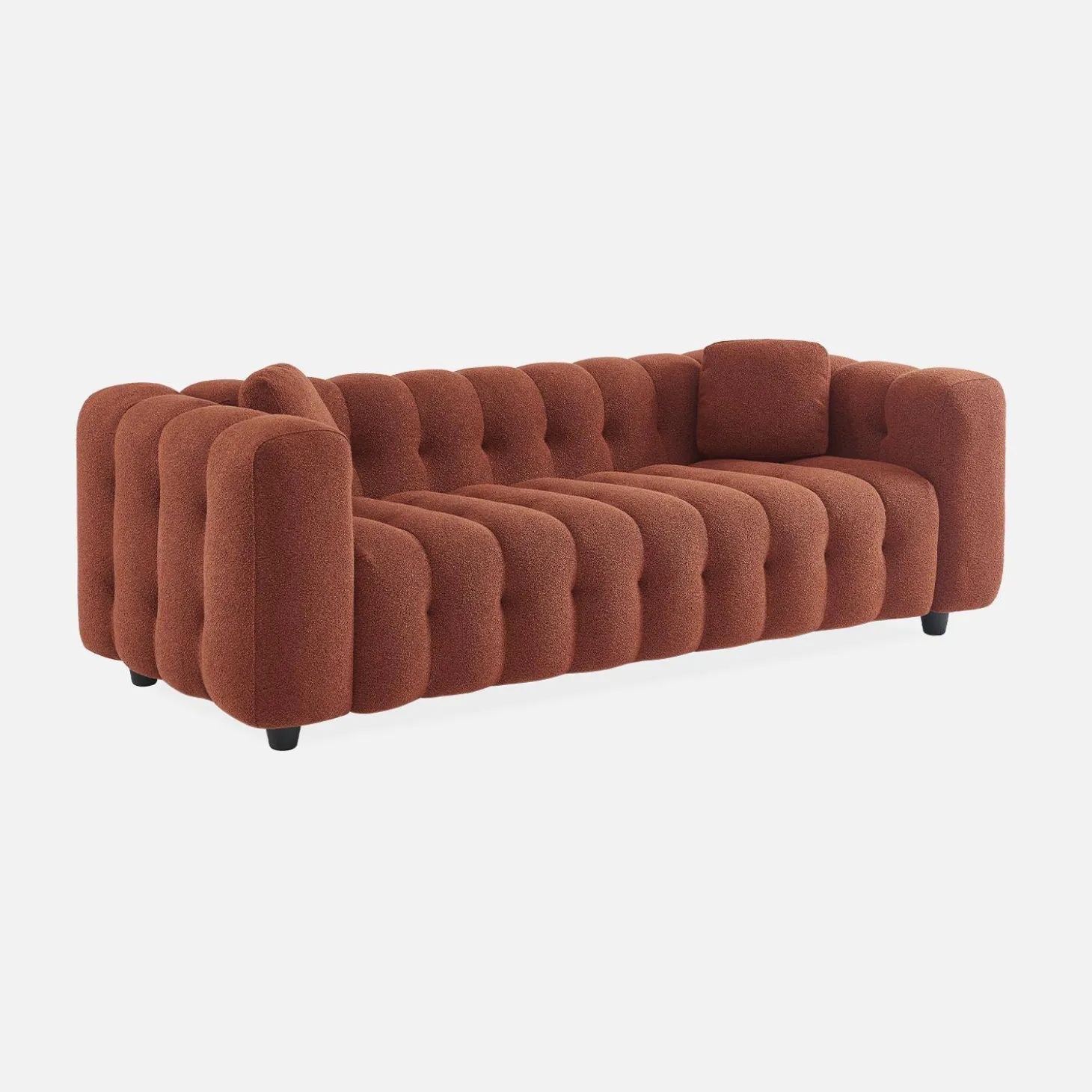 3-seater sofa, upholstered in textured boucle fabric
