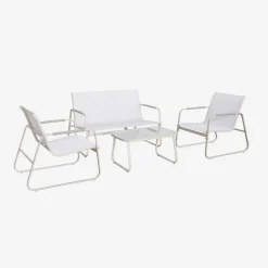 4-seater steel garden sofa set