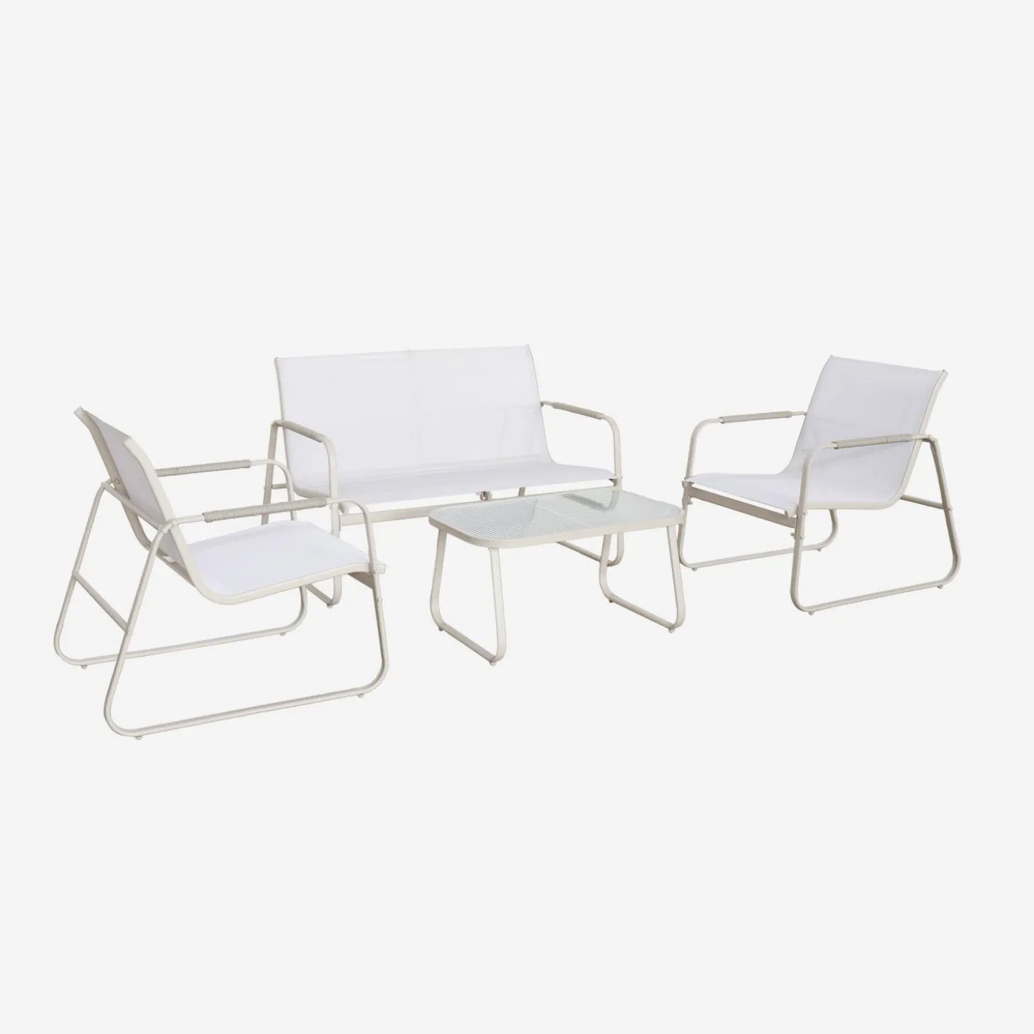 4-seater steel garden sofa set