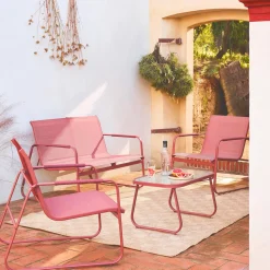4-seater steel garden sofa set