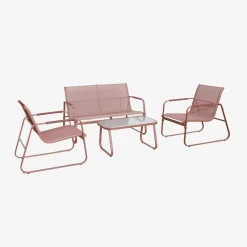 4-seater steel garden sofa set