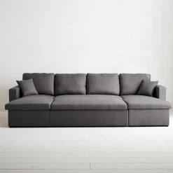4-seater u shaped sofa bed in fabric