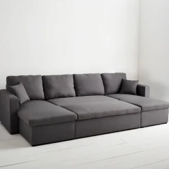 4-seater u shaped sofa bed in fabric