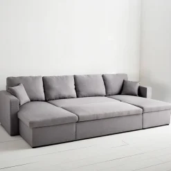 4-seater u shaped sofa bed in fabric