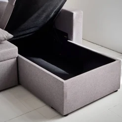 4-seater u shaped sofa bed in fabric
