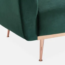 3-seater velvet convertible sofa bed