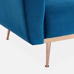 3-seater velvet convertible sofa bed