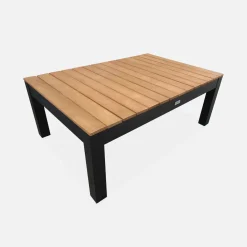 5-seater wooden and aluminium garden sofa set