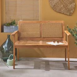 2-seater wooden bench