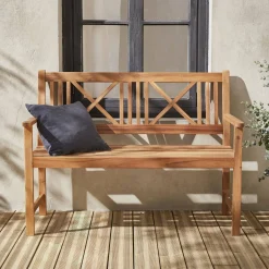 3-seater wooden bench