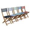 2-seater wooden bistro garden table with chairs