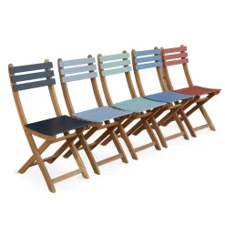 2-seater wooden bistro garden table with chairs