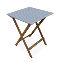 2-seater wooden bistro garden table with chairs
