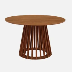 4-seater wooden-effect dining table with spruce legs