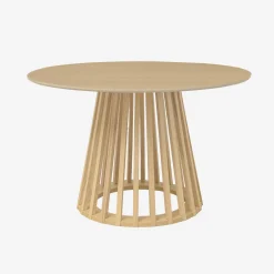 4-seater wooden-effect dining table with spruce legs