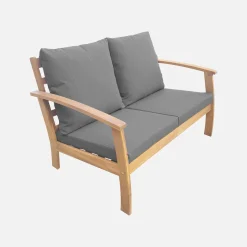 4-seater wooden garden sofa set