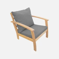 4-seater wooden garden sofa set