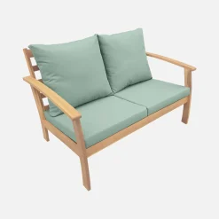4-seater wooden garden sofa set